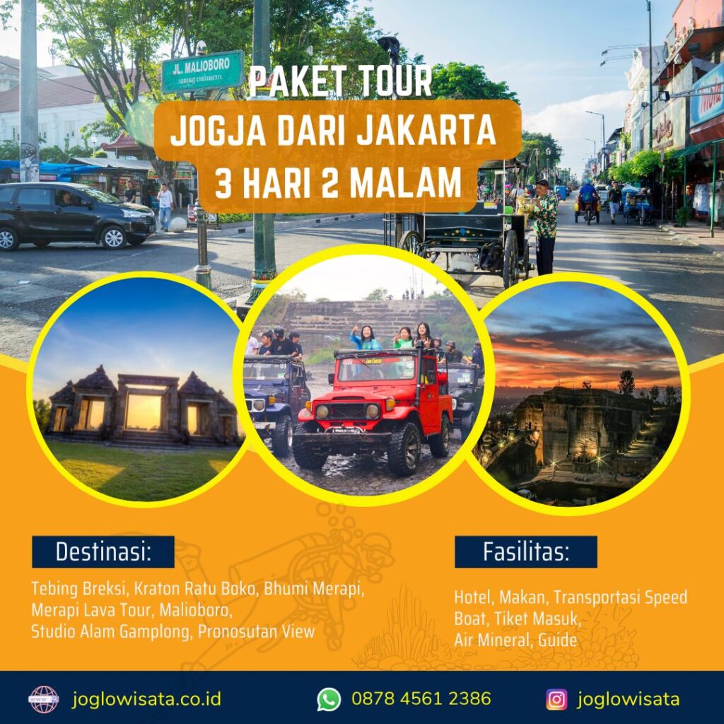 Paket Wisata Jogja 3 Hari 2 Malam dari Jakarta